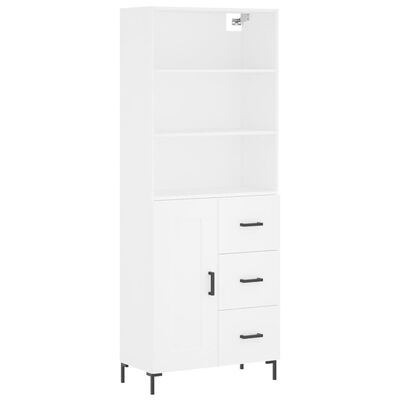 vidaXL Skříň highboard bílá 69,5 x 34 x 180 cm kompozitní dřevo