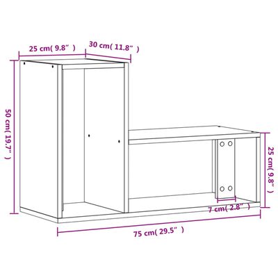 vidaXL TV skříňky 2 ks šedé sonoma 75 x 30 x 50 cm kompozitní dřevo