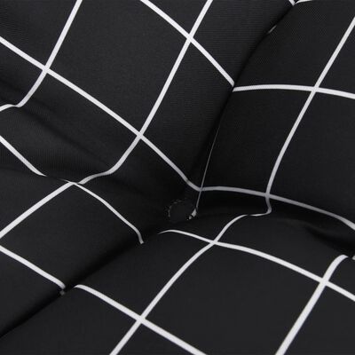 vidaXL Podušky na palety 5 ks černé kárované textil