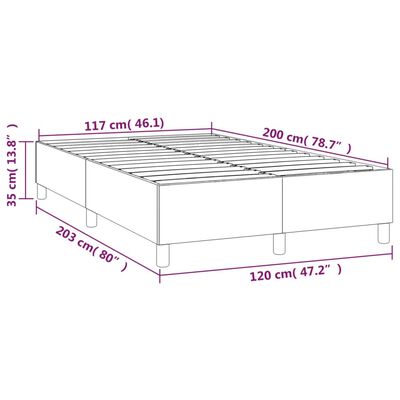 vidaXL Rám postele tmavě modrý 120 x 200 cm samet