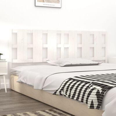 vidaXL Čelo postele bílé 205,5 x 4 x 100 cm masivní borovice