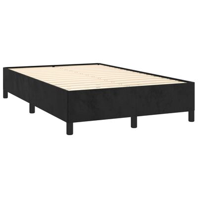 vidaXL Box spring postel s matrací černá 120 x 190 cm samet