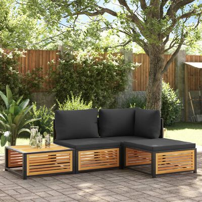 vidaXL Zahradní stolička s poduškou 68 x 68 x 30 cm masivní akácie