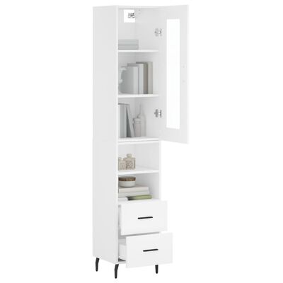 vidaXL Skříň highboard bílá 34,5 x 34 x 180 cm kompozitní dřevo