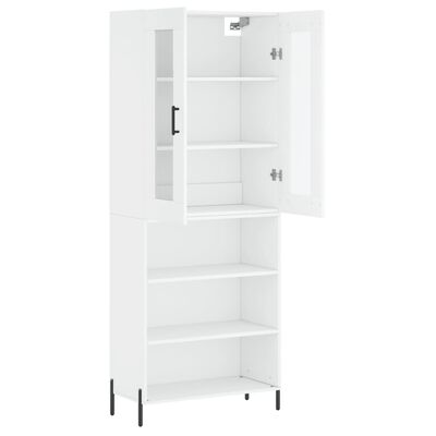 vidaXL Skříň highboard bílá 69,5 x 34 x 180 cm kompozitní dřevo