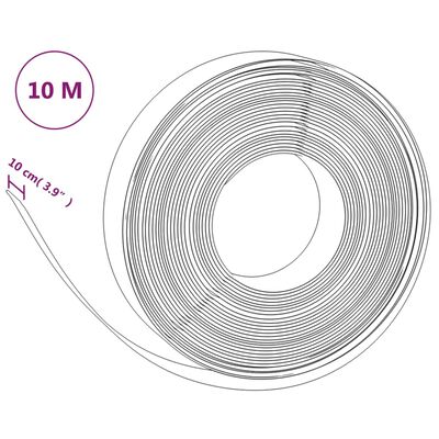 vidaXL Travní lemy 4 ks černé 10 m 10 cm polyethylen