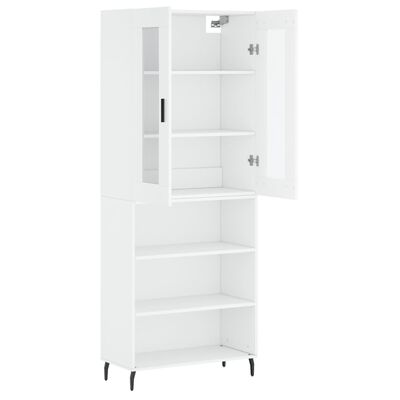 vidaXL Skříň highboard bílá 69,5 x 34 x 180 cm kompozitní dřevo