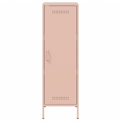 vidaXL Skříň highboard růžová 36 x 39 x 113 cm ocel