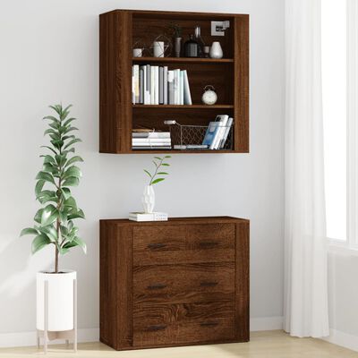 vidaXL Skříň highboard hnědý dub kompozitní dřevo