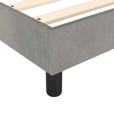 vidaXL Box spring postel s matrací světle šedá 90x190 cm samet