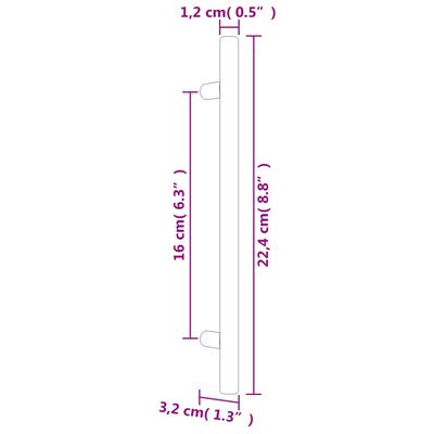 vidaXL Nábytkové úchytky 20 ks zlaté 160 mm nerezová ocel