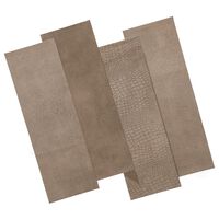 WallArt Kožené nástěnné panely Stubbs smokey taupe 16 ks