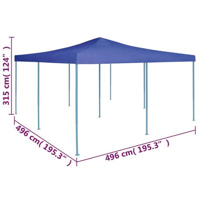 vidaXL Skládací altán 5 x 5 m modrý