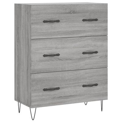 vidaXL Skříň highboard šedá sonoma 69,5 x 34 x 180 cm kompozitní dřevo