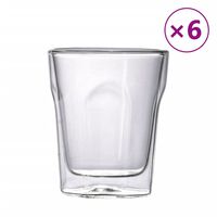 vidaXL Dvoustěnné termo sklenice 6 ks 250 ml