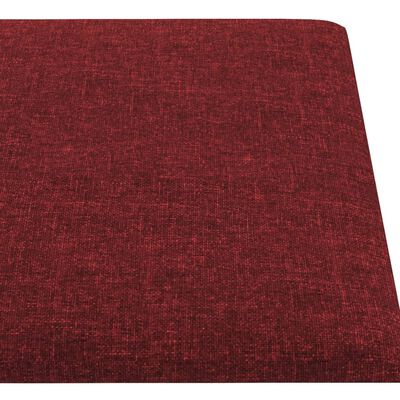 vidaXL Nástěnné panely 12 ks vínové 90 x 15 cm textil 1,62 m²