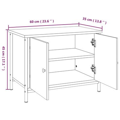 vidaXL TV skříňka s dvířky dub sonoma 60 x 35 x 45 cm kompozitní dřevo