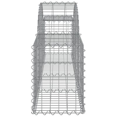 vidaXL Klenuté gabionové koše 12 ks 200x30x40/60 cm pozinkované železo