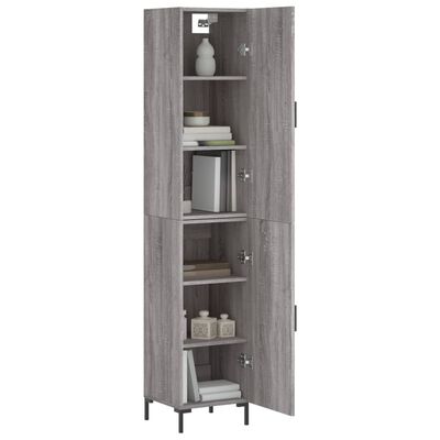 vidaXL Skříň highboard šedá sonoma 34,5 x 34 x 180 cm kompozitní dřevo