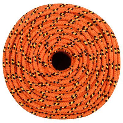 vidaXL Lodní lano oranžové 10 mm 250 m polypropylen