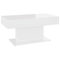 vidaXL Konferenční stolek bílý vysoký lesk 96x50x45cm kompozitní dřevo