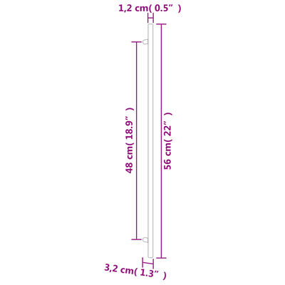 vidaXL Nábytkové úchytky 5 ks bronzové 480 mm nerezová ocel