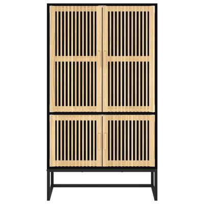 vidaXL Highboard černý 70 x 35 x 125 cm kompozitní dřevo