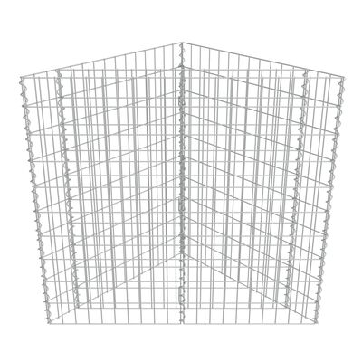 vidaXL Gabionový vyvýšený záhon pozinkovaná ocel 75 x 75 x 100 cm