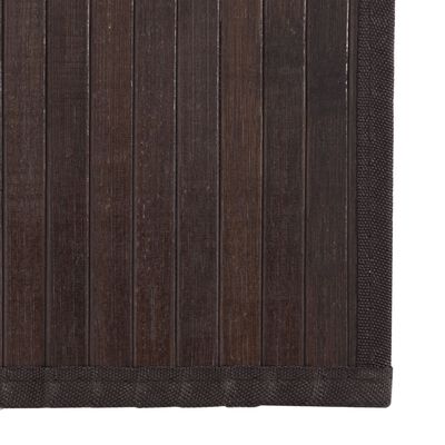 vidaXL Koberec čtvercový tmavě hnědý 100 x 100 cm bambus