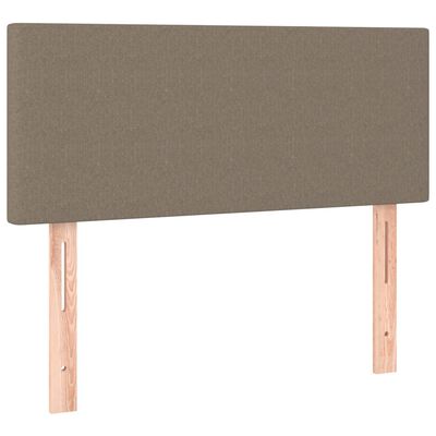 vidaXL Box spring postel s matrací a LED taupe 80 x 200 cm textil