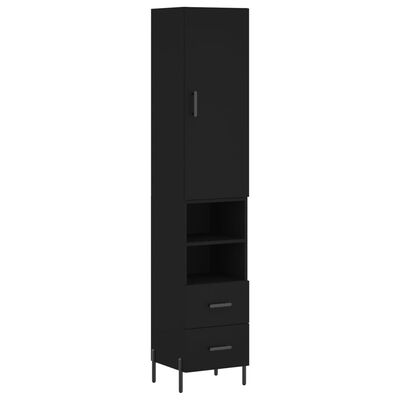 vidaXL Skříň highboard černá 34,5 x 34 x 180 cm kompozitní dřevo