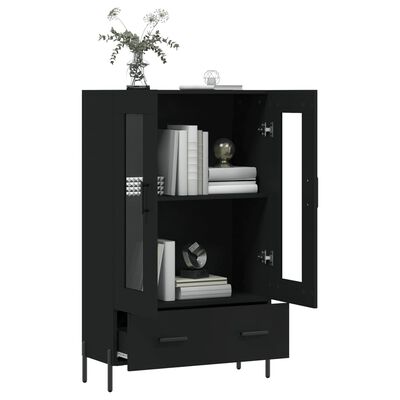 vidaXL Skříň highboard černá 69,5 x 31 x 115 cm kompozitní dřevo