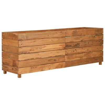 vidaXL Vyvýšený záhon 150x40x55 cm recyklované teakové dřevo a ocel