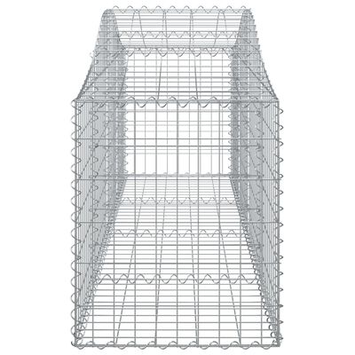 vidaXL Klenuté gabionové koše 9 ks 200x50x60/80 cm pozinkované železo