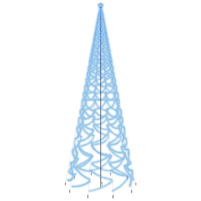 vidaXL Vánoční strom s hrotem 3 000 modrých LED diod 800 cm