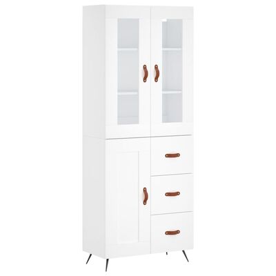 vidaXL Skříň highboard bílá 69,5 x 34 x 180 cm kompozitní dřevo