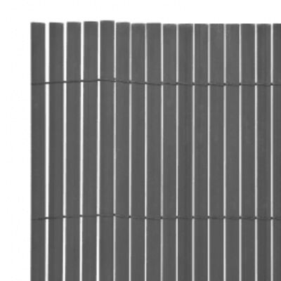 vidaXL Oboustranný zahradní plot 110 x 400 cm šedý