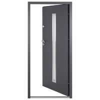 vidaXL Vchodové dveře antracitové 100 x 200 cm hliník