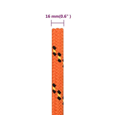 vidaXL Lodní lano oranžové 16 mm 100 m polypropylen