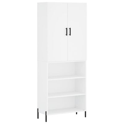 vidaXL Skříň highboard bílá 69,5 x 34 x 180 cm kompozitní dřevo