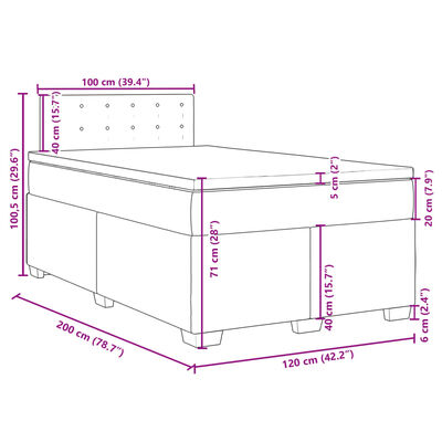 vidaXL Box spring postel s matrací černá 120 x 200 cm umělá kůže