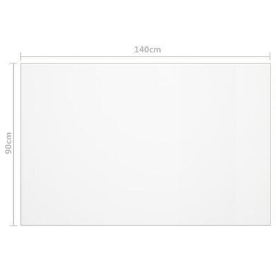 vidaXL Ochranná fólie na stůl průhledná 140 x 90 cm 2 mm PVC