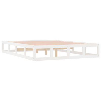 vidaXL Rám postele bílý 120 x 200 cm masivní dřevo