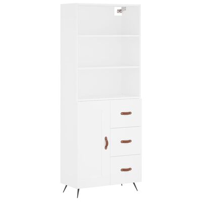 vidaXL Skříň highboard bílá 69,5 x 34 x 180 cm kompozitní dřevo