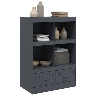 vidaXL Highboard antracitový 67 x 39 x 95 cm ocel