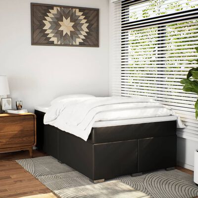 vidaXL Box spring postel s matrací černá 120x190 cm umělá kůže