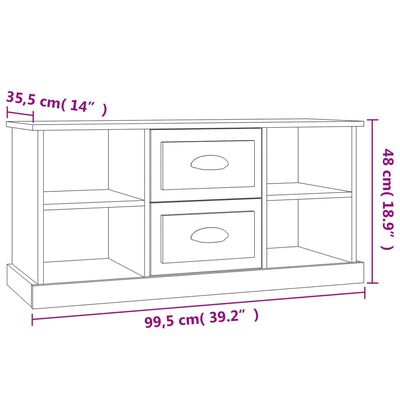 vidaXL TV skříňka černá 99,5 x 35,5 x 48 cm kompozitní dřevo