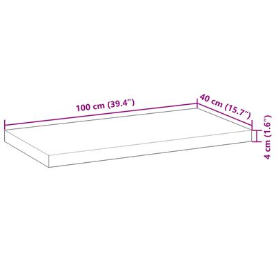 vidaXL Koupelnová deska neošetřená 100x40x4 cm masivní akáciové dřevo