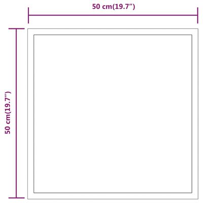 vidaXL Koupelnové zrcadlo s LED osvětlením 50x50 cm