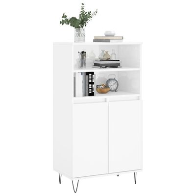 vidaXL Skříň highboard bílá s vysokým leskem 60 x 36 x 110 cm kompozit